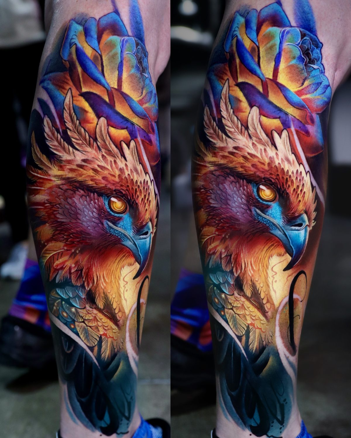 Detailed colour tattoo by Ania Ray